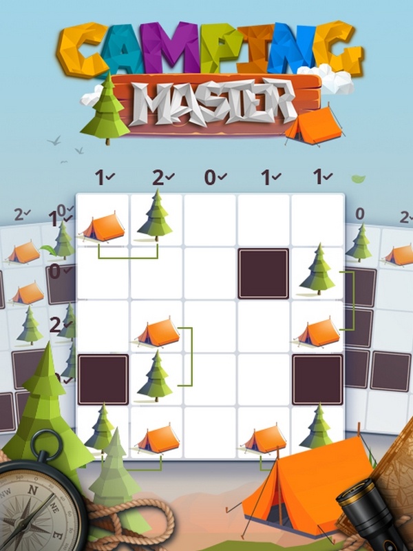 Camping master : tentes et arbres