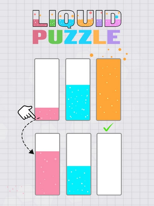 Casse-tête liquide coloré